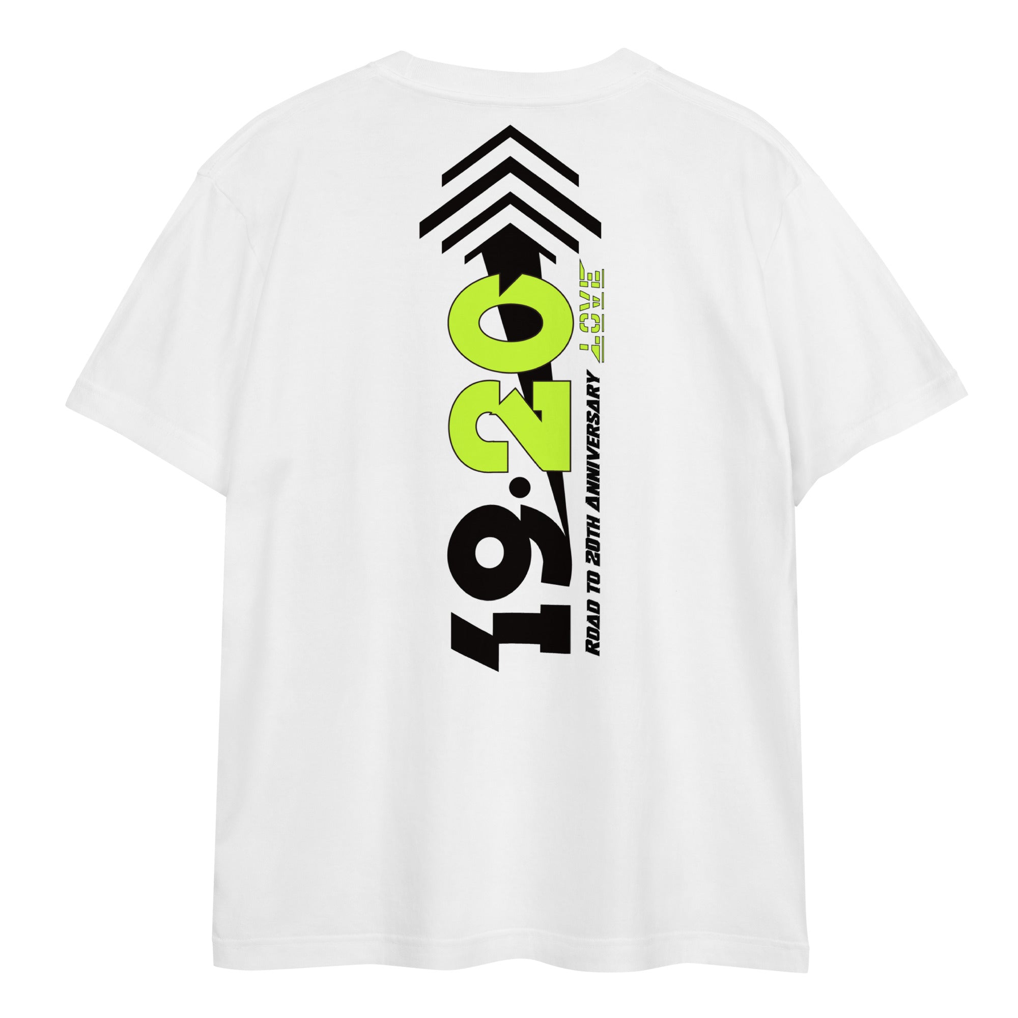 受注生産】19▶︎20th Anniversary Tシャツ | WHITE × NEON GREEN